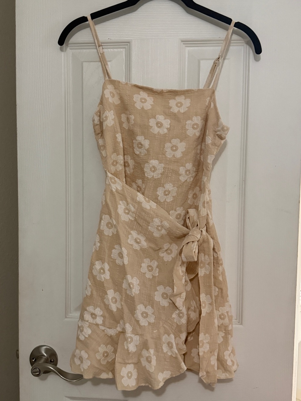 Floral Beige Mini Dress